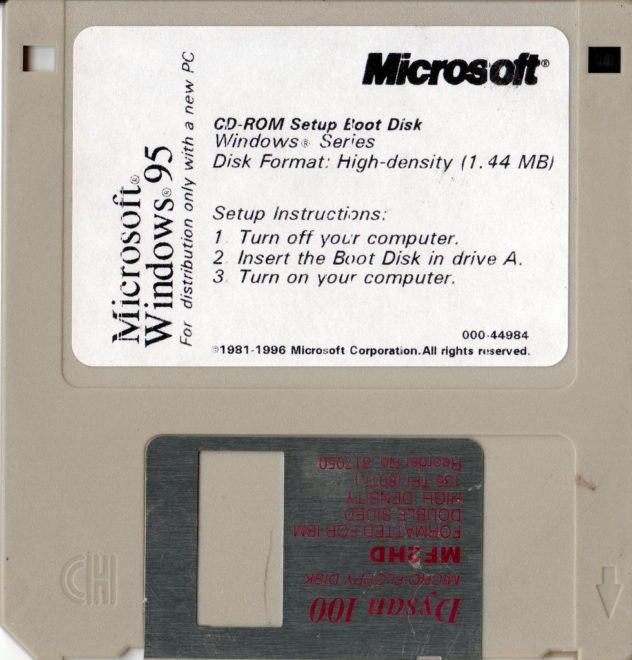 How to make windows 95 boot disk